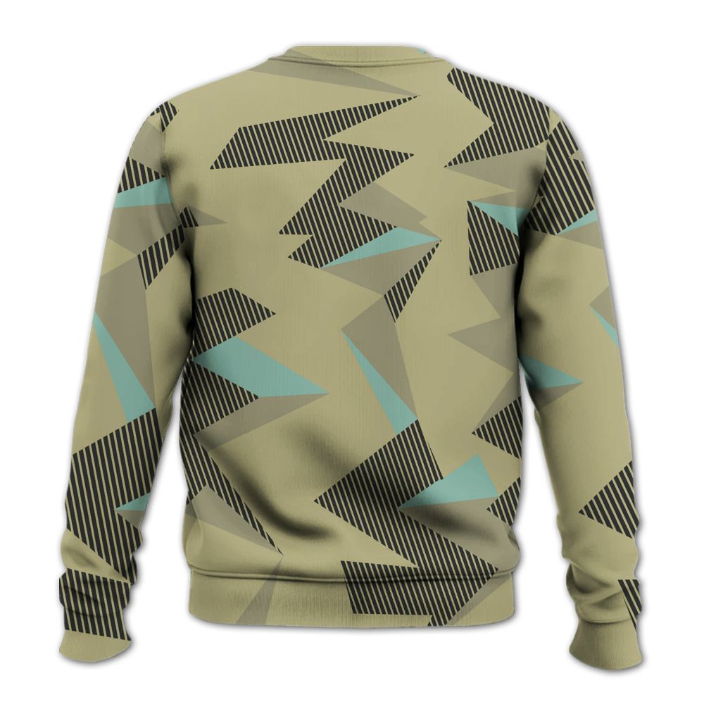 Sweatshirt To Match Dunk Low Suede Olive Aura - Geometric Camouflage Pattern All Over Print