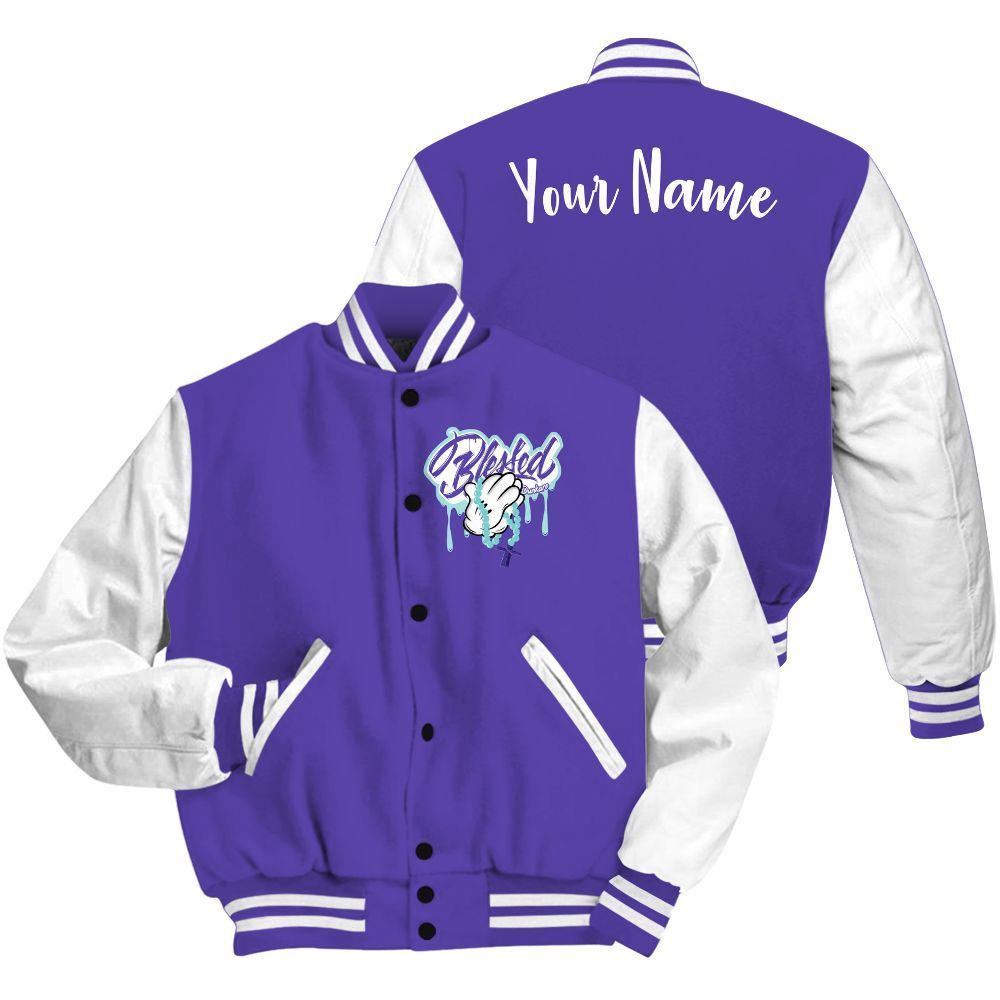 Varsity Jacket To Match Low Hornets 1s - Custom Name God Blessed Drip All Over Print