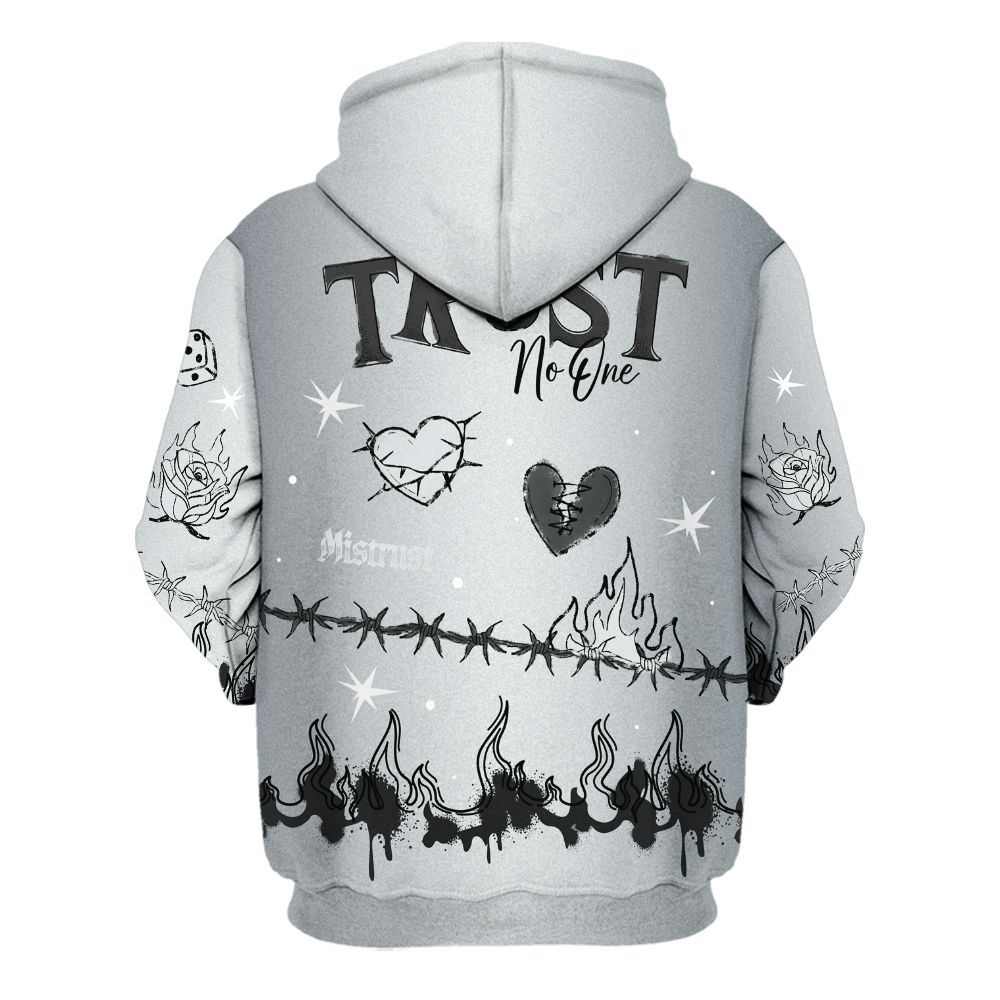 Hoodie To Match Cap And Gown 6s - Trust No One Snake-Bite Doodle Crayon All Over Print