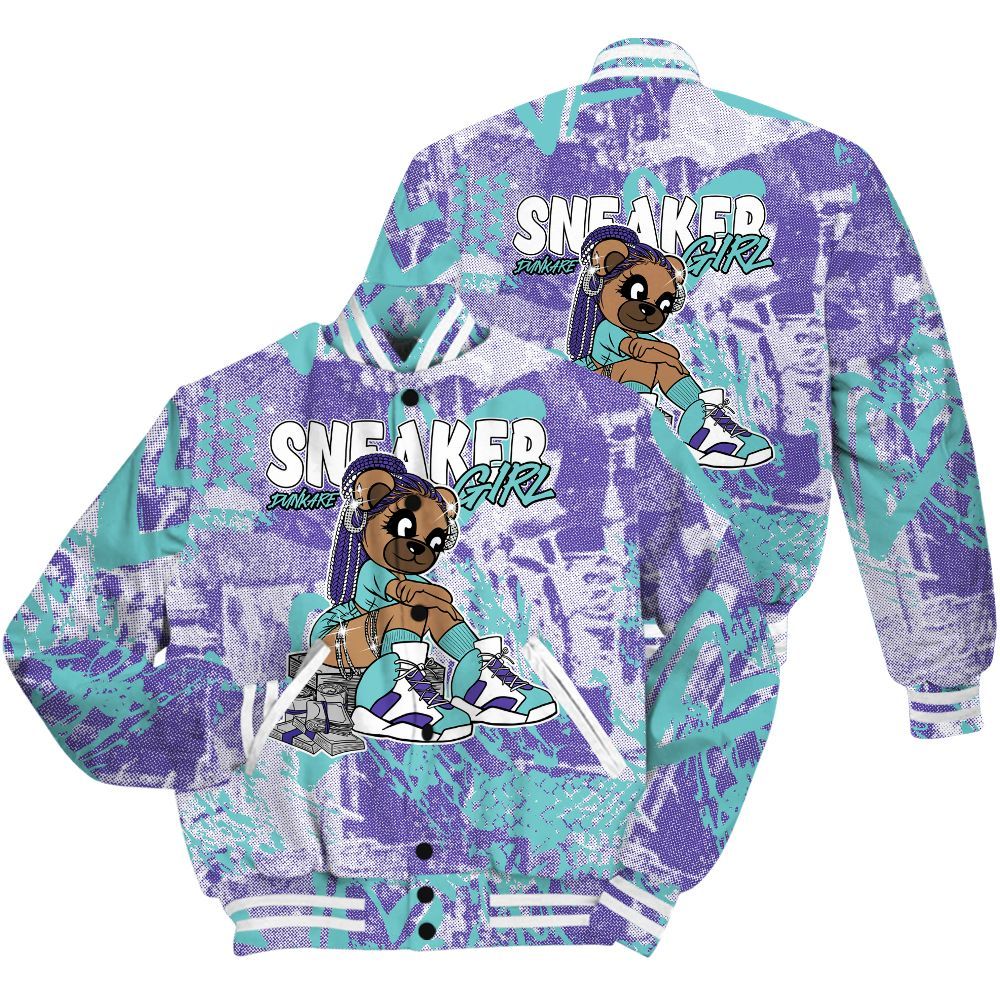 Varsity Jacket To Match Low Hornets 1s Shirt - Sneaker Girl Bear Heart Grunge All Over Print