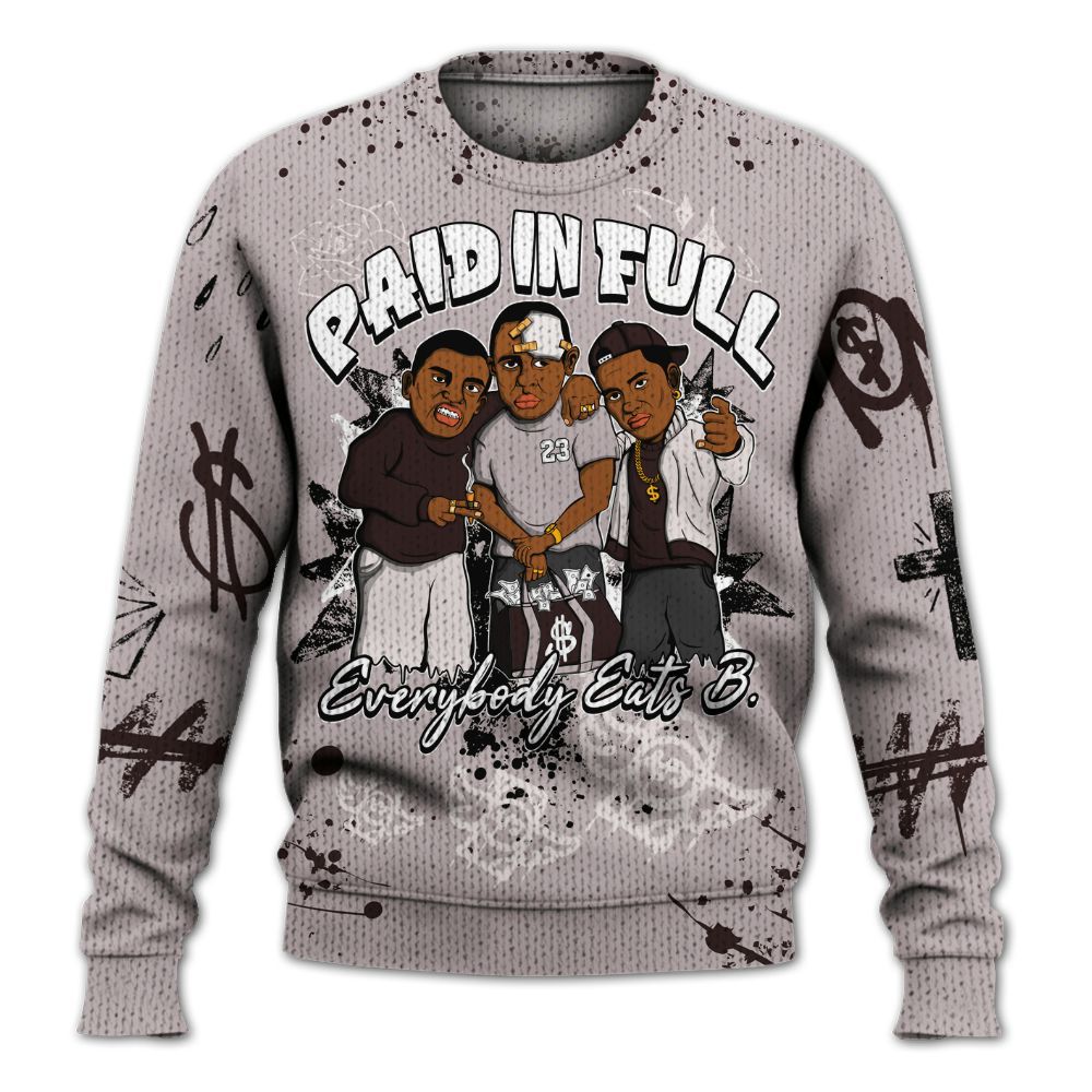 Sweater To Match AMM Air Smokey Mauve 6s - Everybody Paid In Full Crayon Graphic