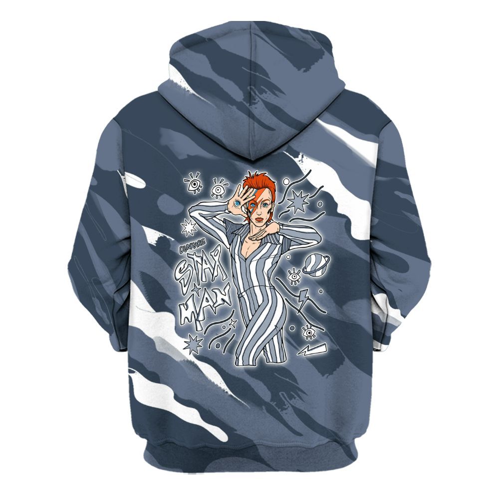 Hoodie To Match Low Diffused Blue 11s - Starmans Graphics Colored All Over Print