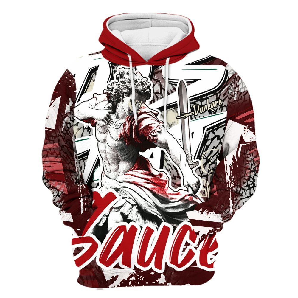 Hoodie To Match Cement Grey 3s - This That Sauce Retro All Over Print