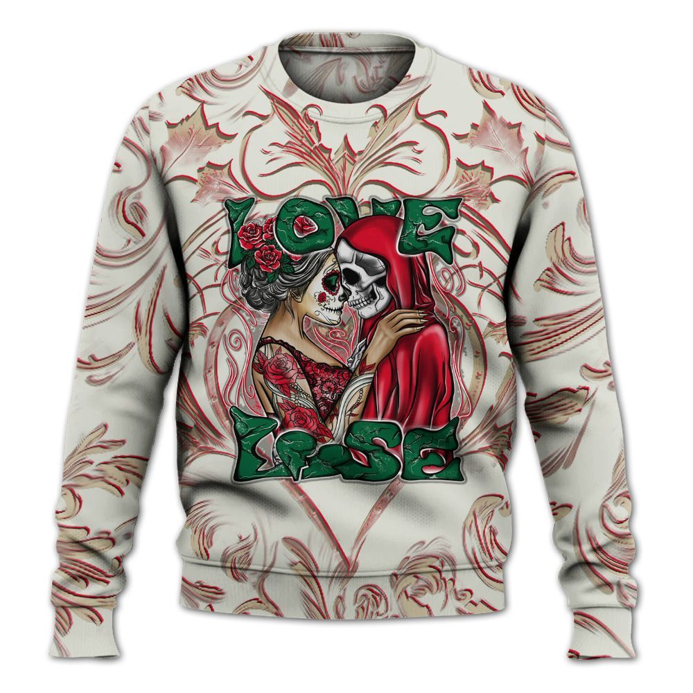 Sweatshirt To Match El Grito 5s - Loves Lose Gothic All Over Print