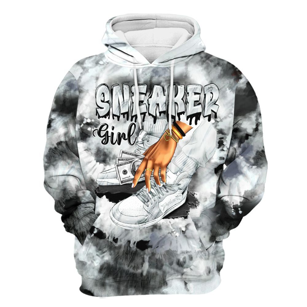 Hoodie To Match Air Foamposite Jin Kazama - SNEAKER Girl Money Drip Tie Dye All Over Print