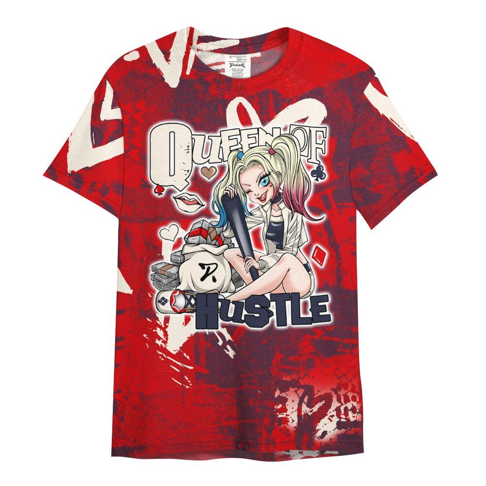 Shirt To Match Low OG Howard University 1s - Hustles Quiinn Heart Grunge All Over Print