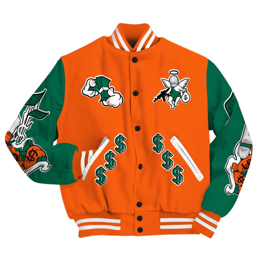 Varsity Jacket To Match SoleFly Sail Gorge Green 3s - Ones Move In Silence Graphic All Over Print