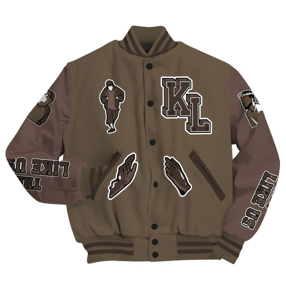 Varsity Jacket To Match AMM Dark Mocha 4s - Dislike Us Graphic All Over Print