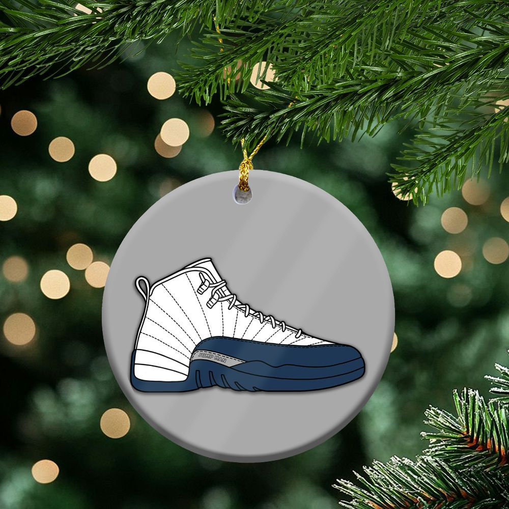 Retro French Blue 2025 12s Ceramic Ornaments