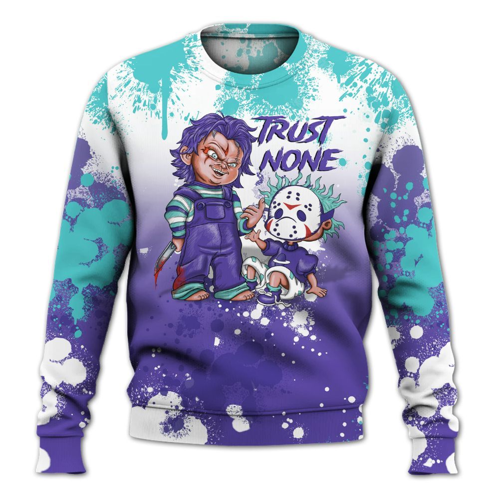 Sweatshirt To Match Low Hornets 1s - Trust No One Scary All Over Print
