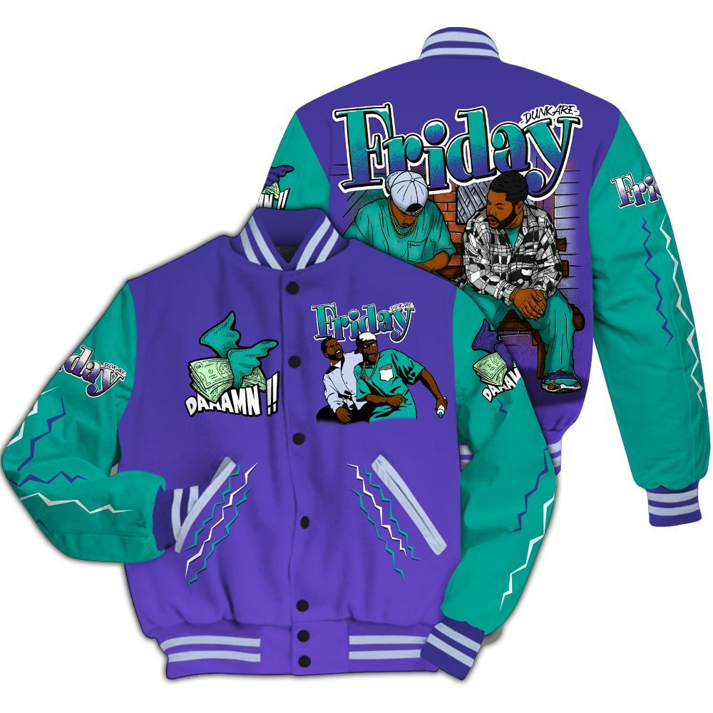Varsity Jacket To Match Retro Grape 5s - Friday Movie 90s TV All Over Print
