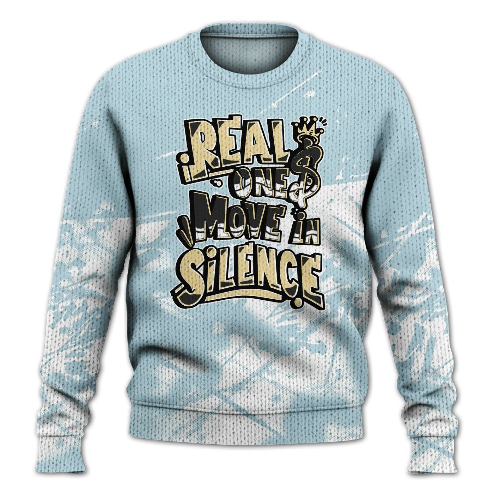 Knitted Sweater To Match Low Year Of The Snake 11s - Ones Move In Silence Graphic