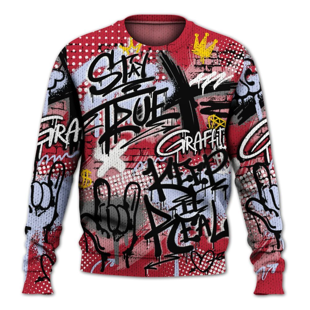 Knitted Sweater To Match Toro Bravo 6s - True It Real Graffiti Streetwear