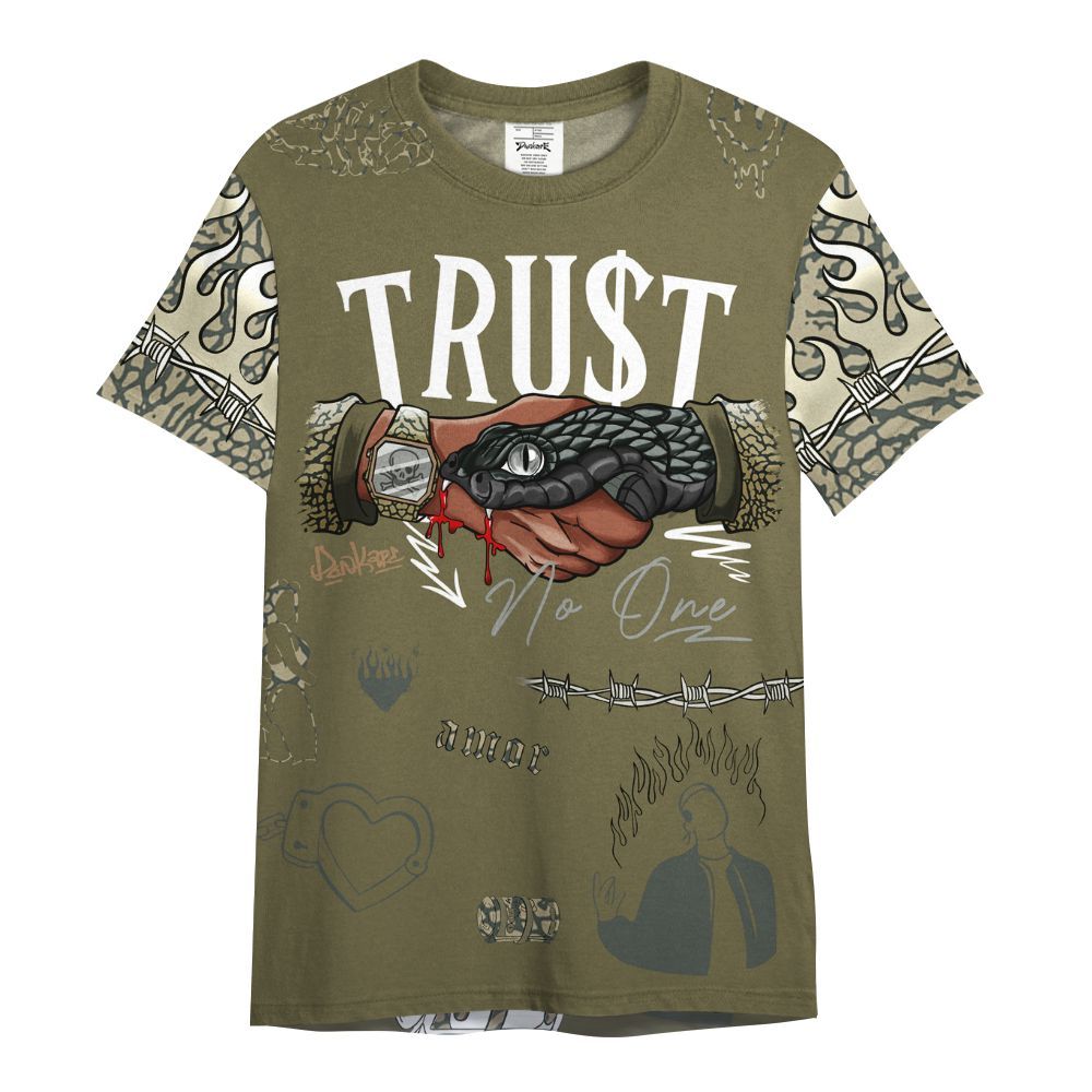 Shirt To Match Retro Family Affair 3s - Snake Trust No One All Over Print