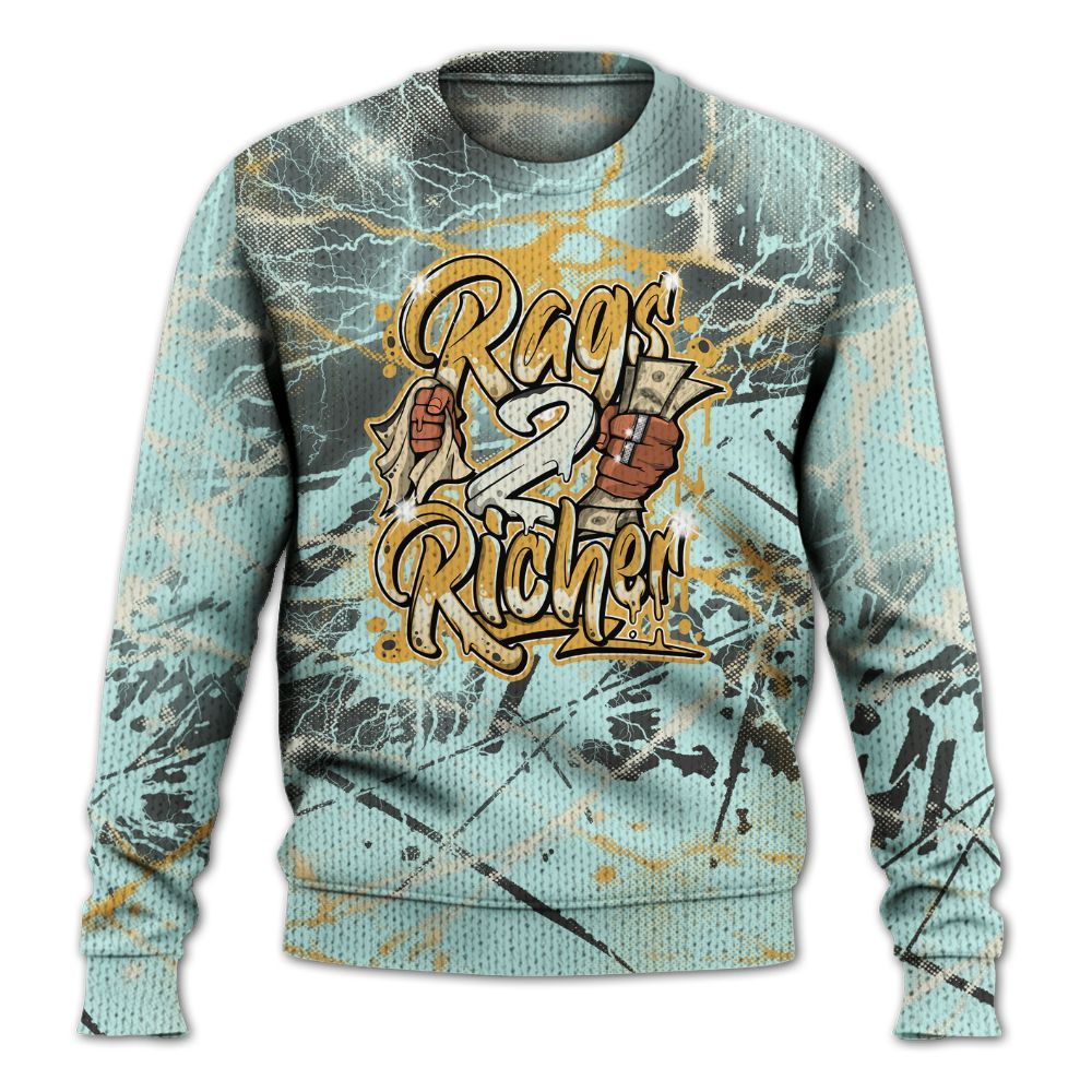 Knitted Sweater To Match Pure Platinum 4s - Rag 2 Rich Graphic