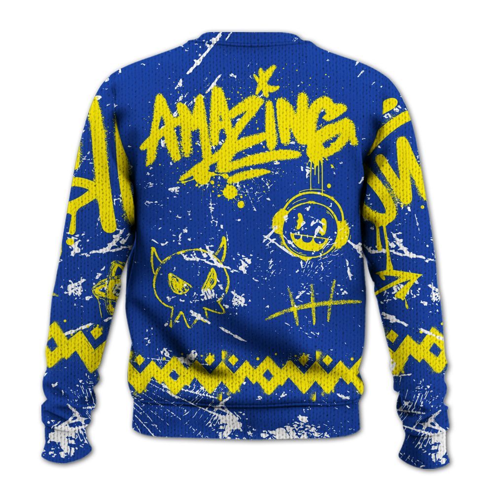 Knitted Sweater To Match Laney 14s - Friday Sneaker Crayon