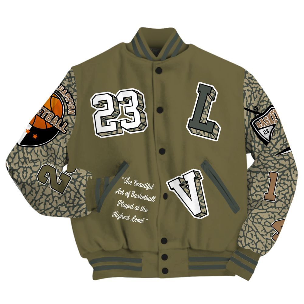 Varsity Jacket To Match Retro Family Affair 3s - The GOAT Got Em All Over Print