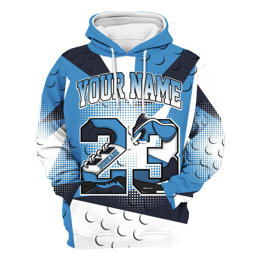 Hoodie To Match Low OG Obsidian 1s - Poly Custom Name Number 23 5s All Over Print