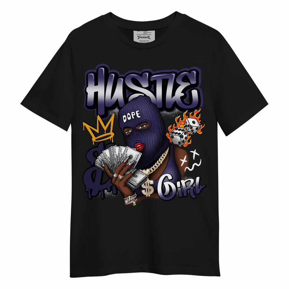 Shirt To Match Retro Court Purple 13s - Money Hustles Girl Streetwear Unisex Shirt