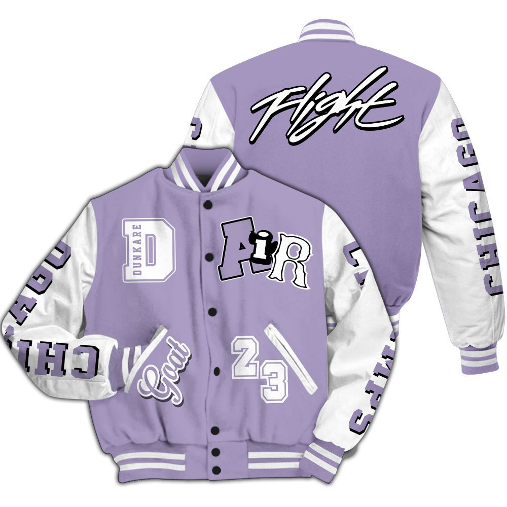 Varsity Jacket To Match Low Pure Violet 11s - AIR Number 23 GOAT All Over Print