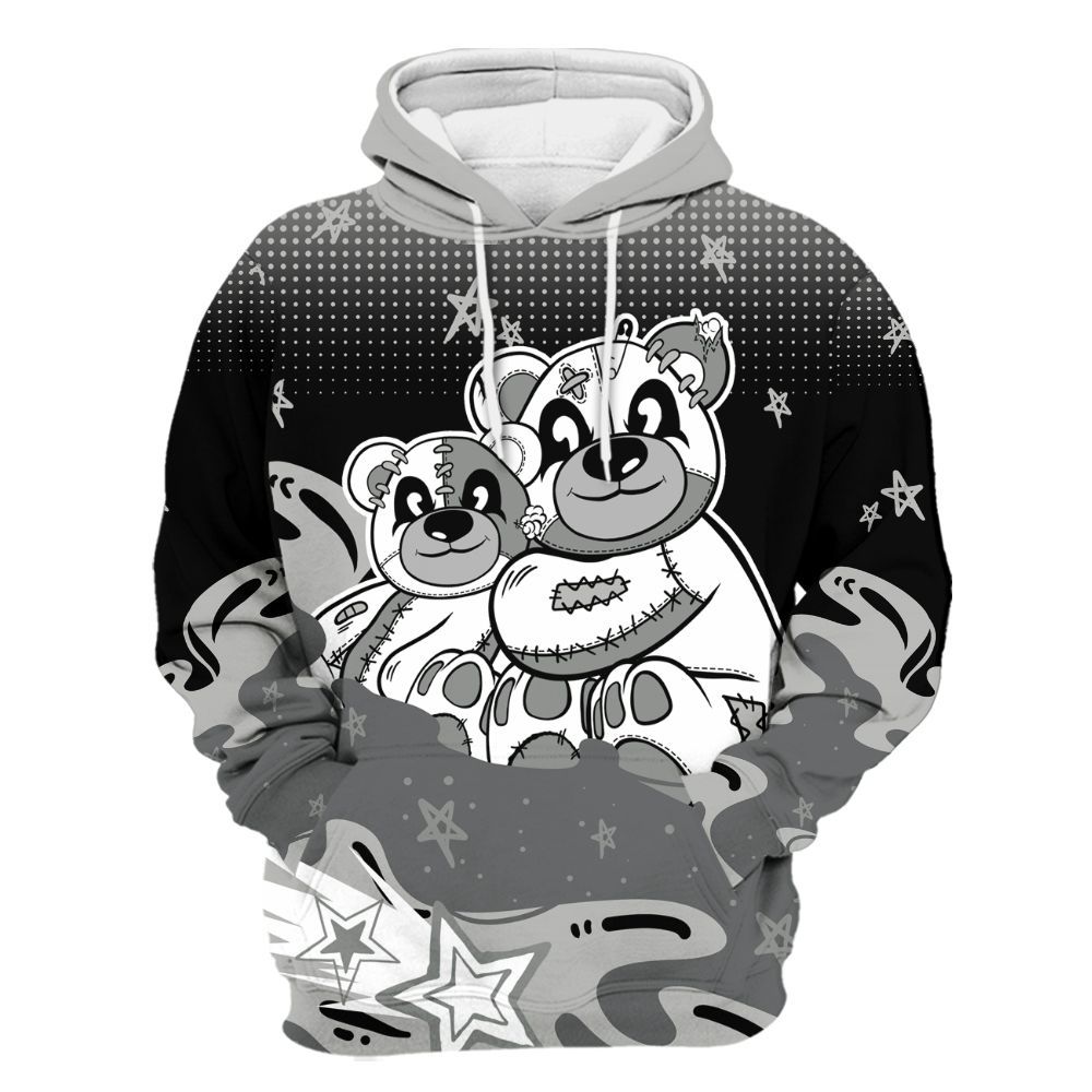 Hoodie To Match Retro Wet Cement 4s - Sincere Fondness Bear Stars All Over Print