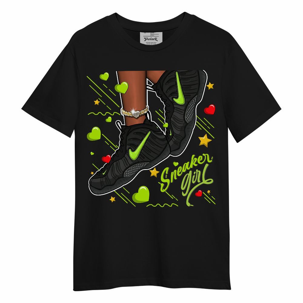 Shirt To Match Foamposite Voltage Black Air Pro 2026 - SNEAKER Girl Heart Flying Graphic