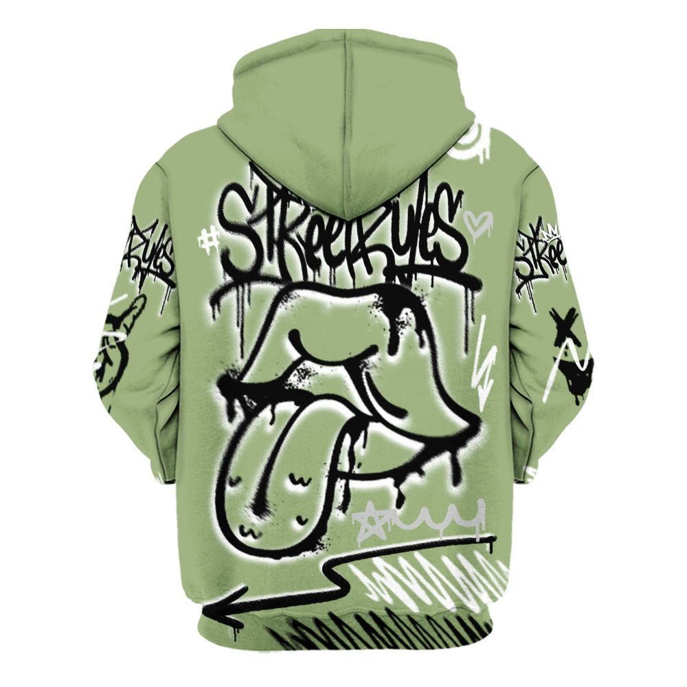 Hoodie To Match Oil Green 4s - Break Rules Streetwear All Over Print