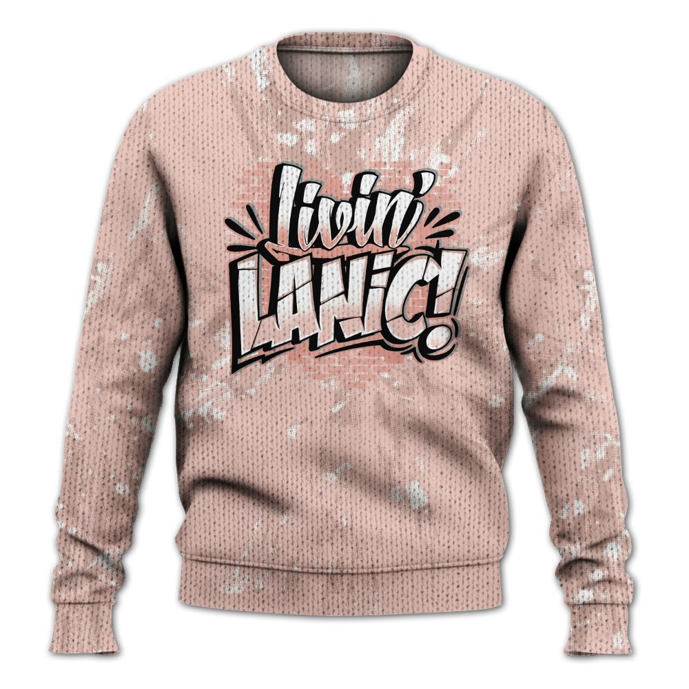 Knitted Sweater To Match Low Legend Pink 11s - Living Large Graphic Luxury