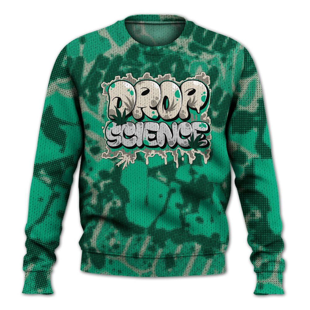 Knitted Sweater To Match Oxidized Green 4s - Drop Science Street