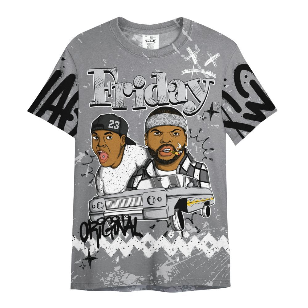 Shirt To Match Retro Wolf Grey 5s - Friday Sneaker Crayon All Over Print