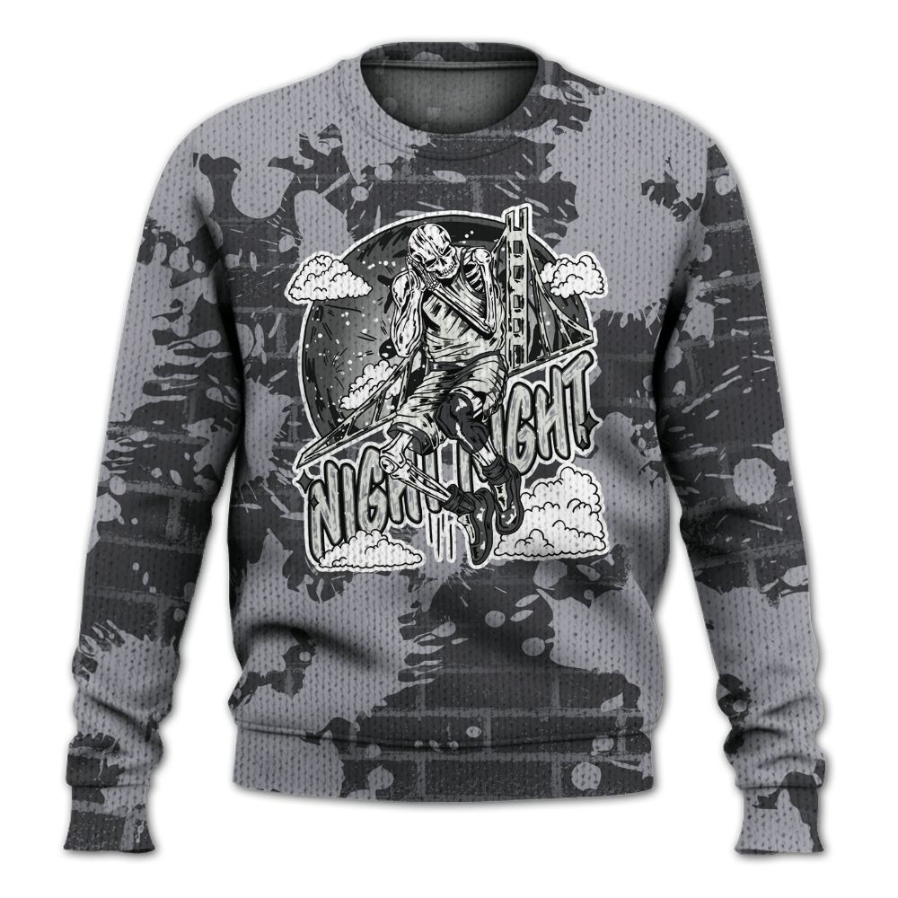 Knitted Sweater To Match Fear 4s - Seeya Skeleton Brick