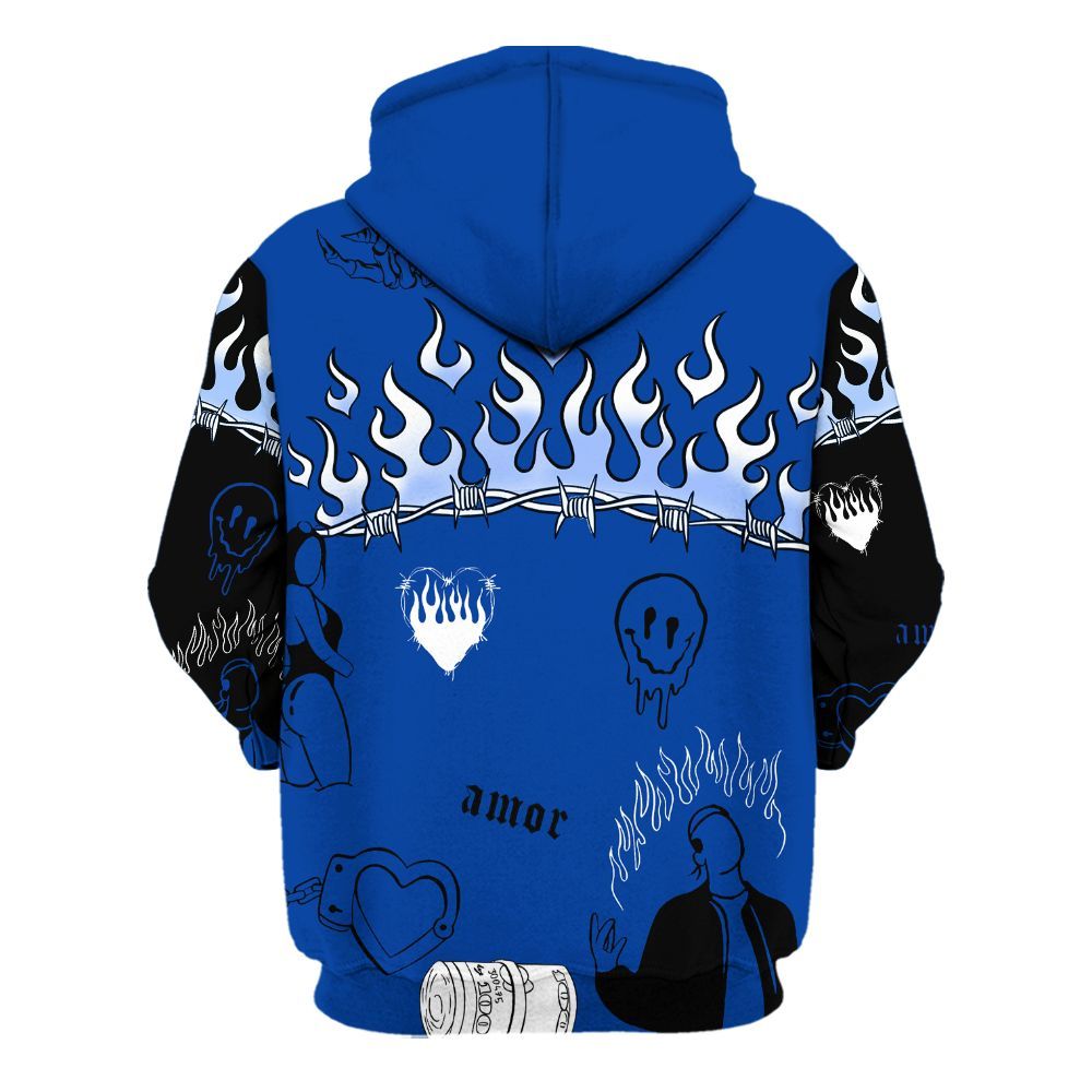 Hoodie To Match Hyper Royal 12s - Snake Trust No One All Over Print