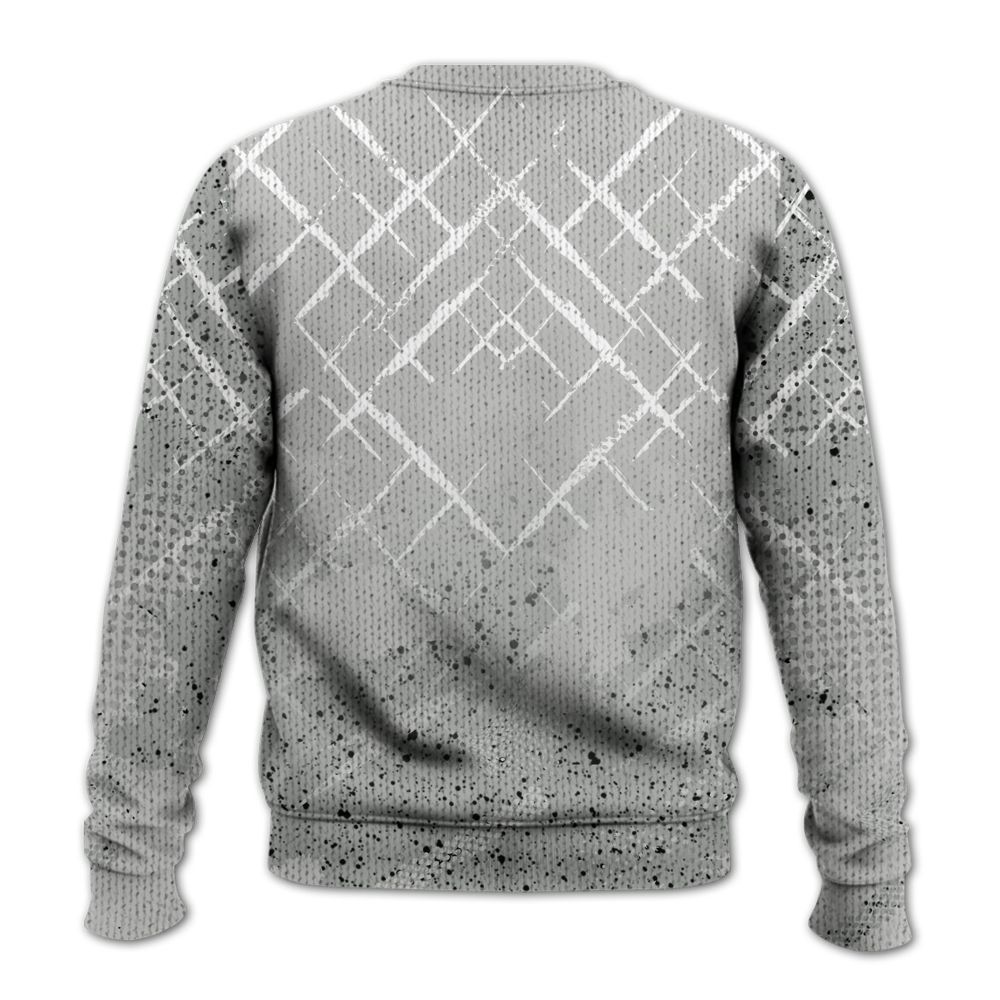 Knitted Sweater To Match Retro White Oreo 4s - Halftone Stand Business Dripping