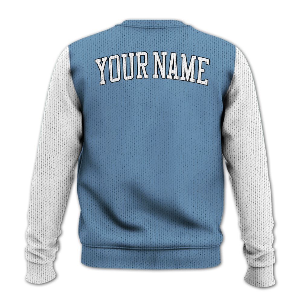 Knitted Sweater To Match High OG First In Flight 1s, Custom Name Rag 2 Riches