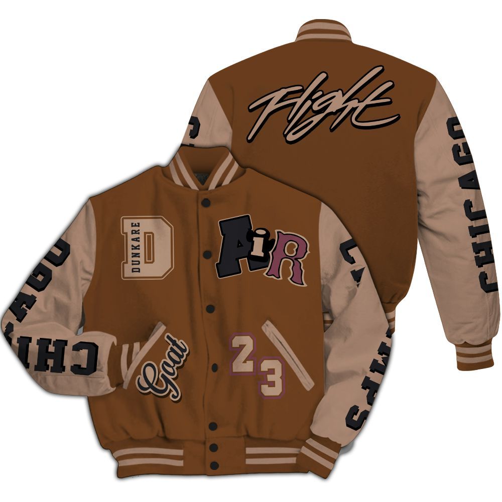 Varsity Jacket To Match Archaeo Brown 3s - AIR Number 23 GOAT All Over Print
