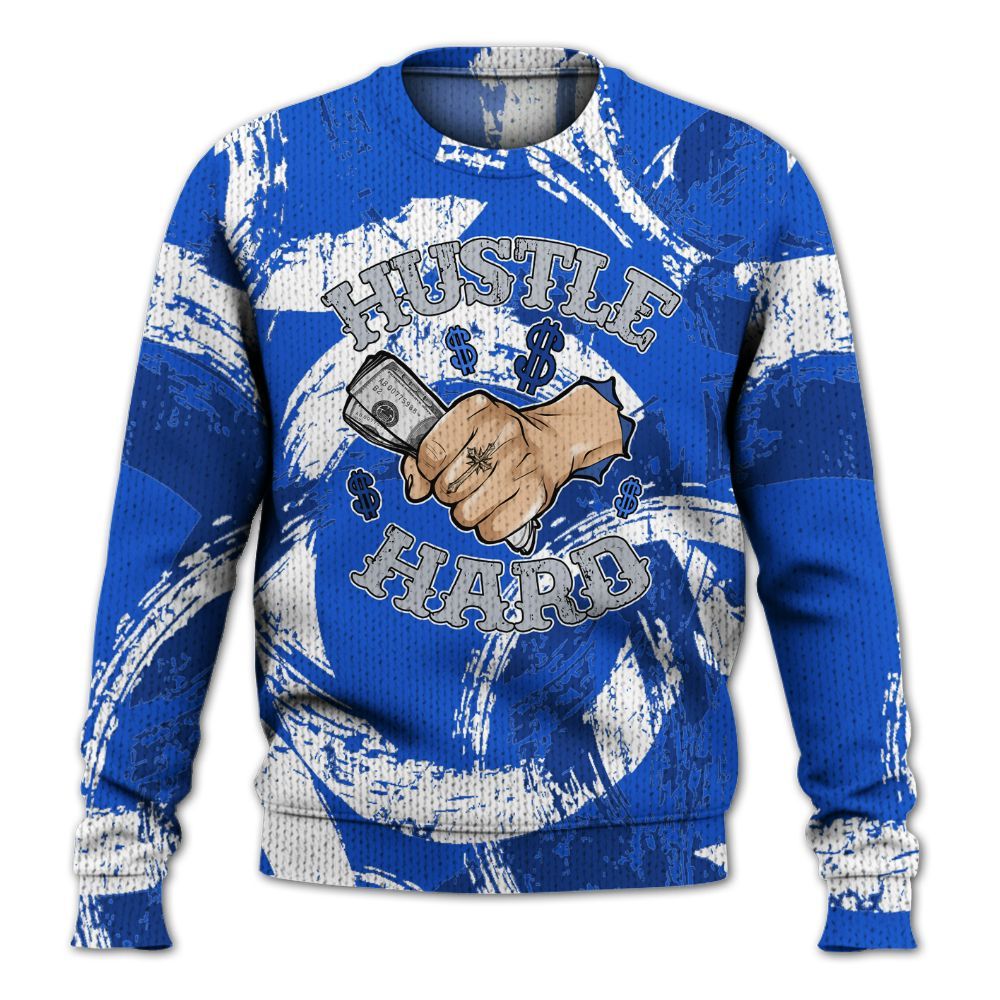 Knitted Sweater To Match Air Foamposite One Royal - Hustles Hard! Splash