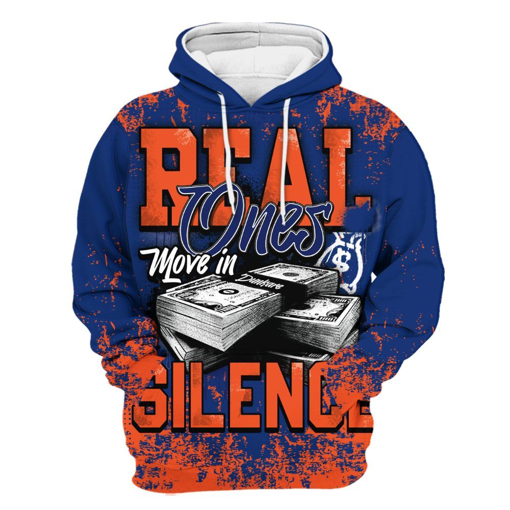 Hoodie To Match Suede GS League - Move In Silence Money Street Retro All Over Print