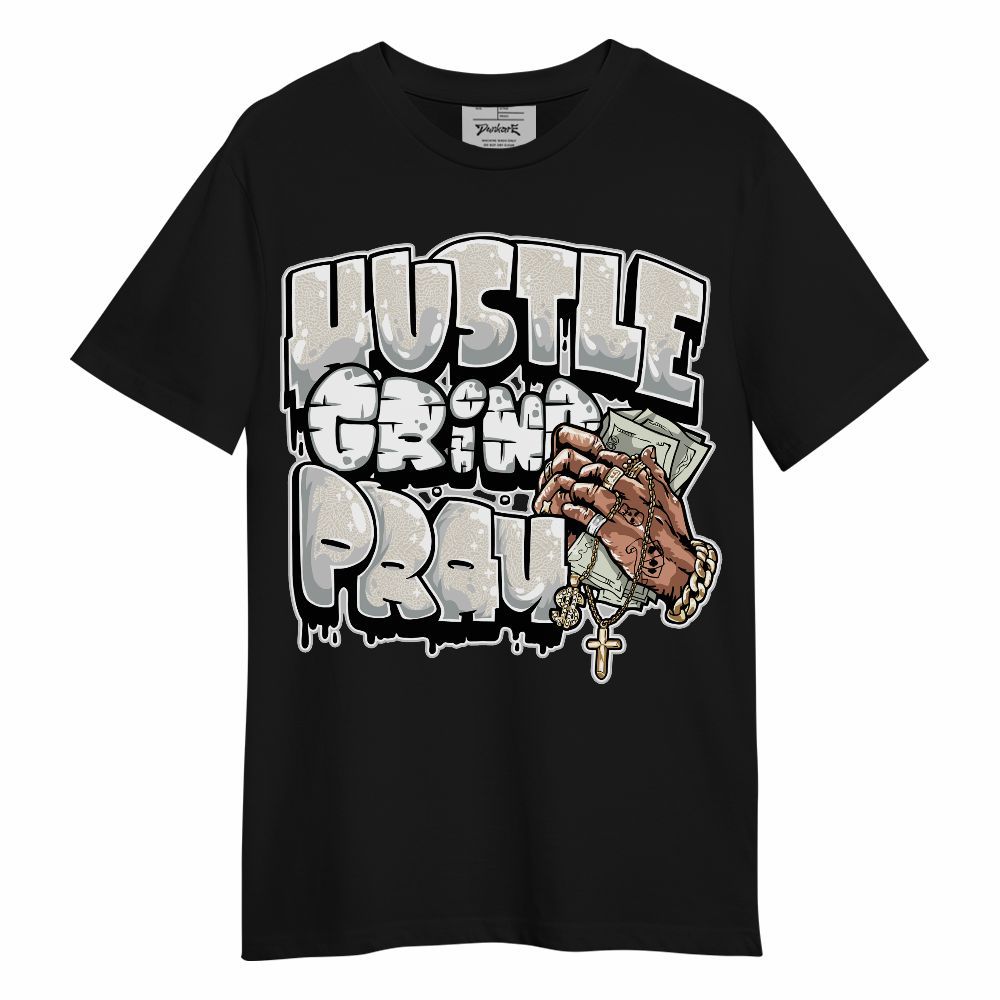 Shirt To Match Retro Pure Money 3s - Hustles Grind Pray Graphic
