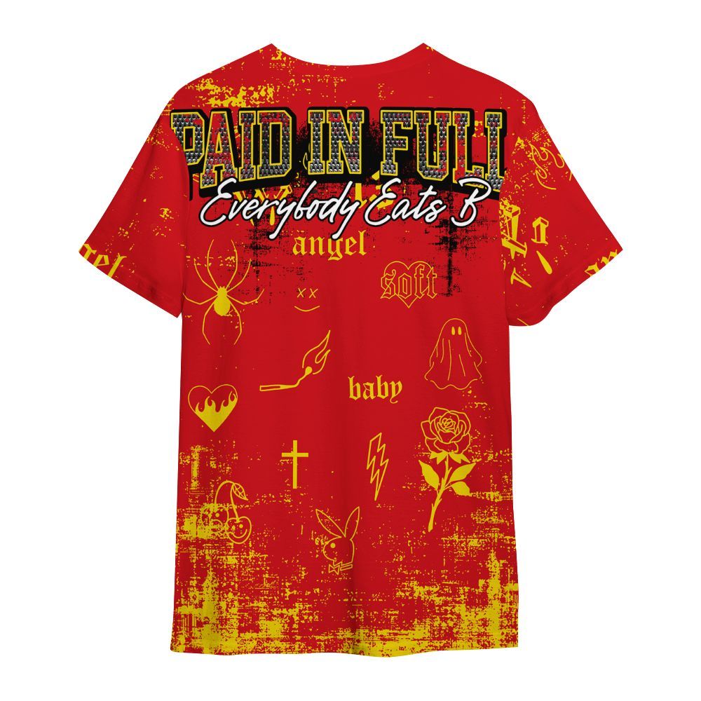 Shirt To Match Ferrari 14s - Paid In Full Money All Over Print