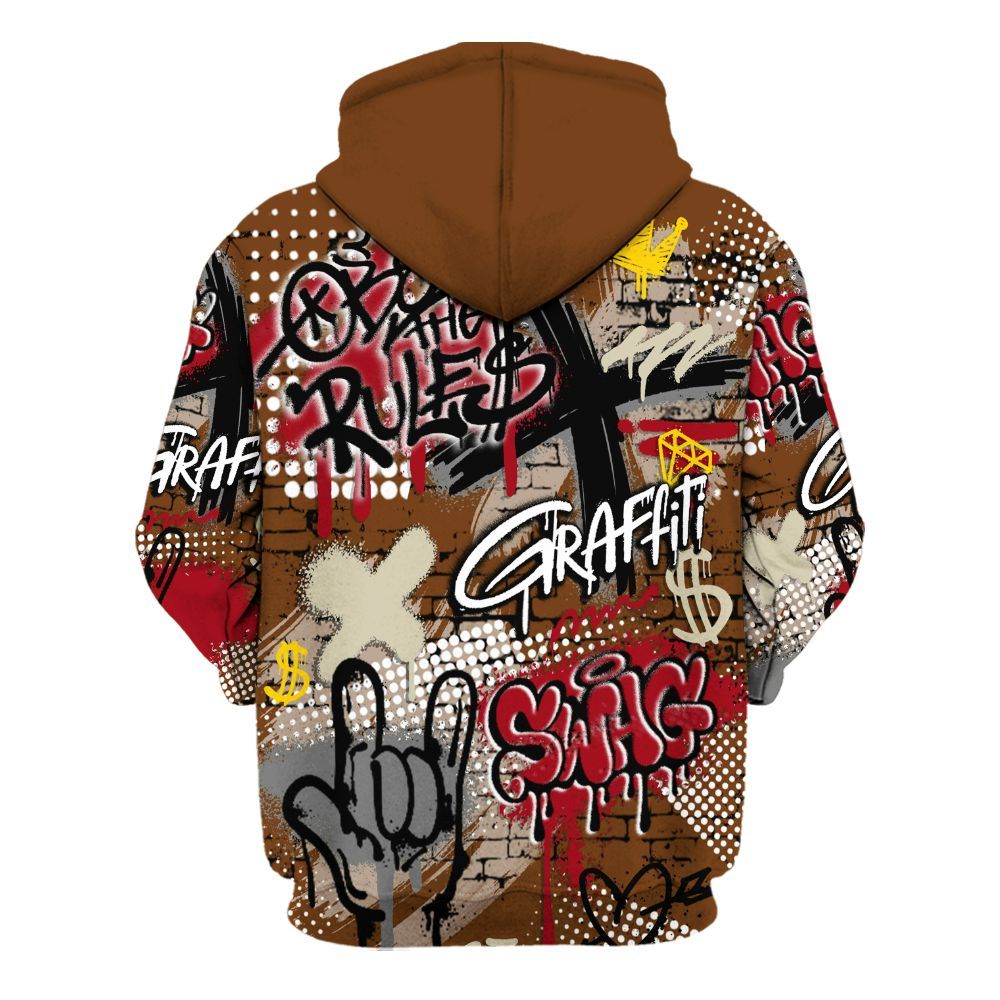 Hoodie To Match Archaeo Brown 5s - True It Real Graffiti Streetwear All Over Print