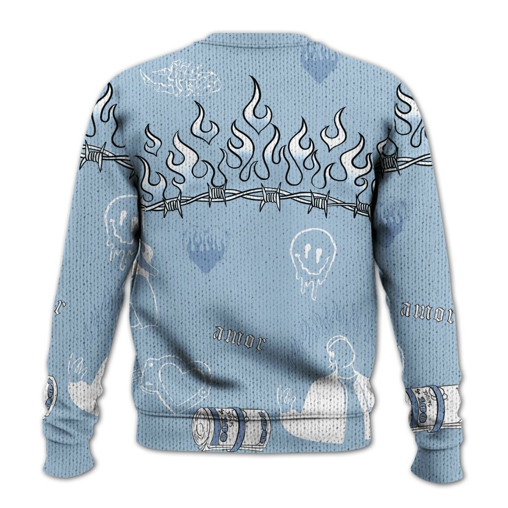 Knitted Sweater To Match Forget Me Not 4s - Snake Trust No One