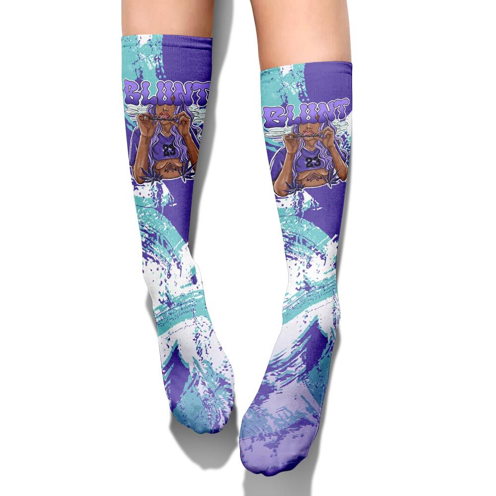 Sock To Match Low Hornets 1s - Bluntz Unique Circle Splash