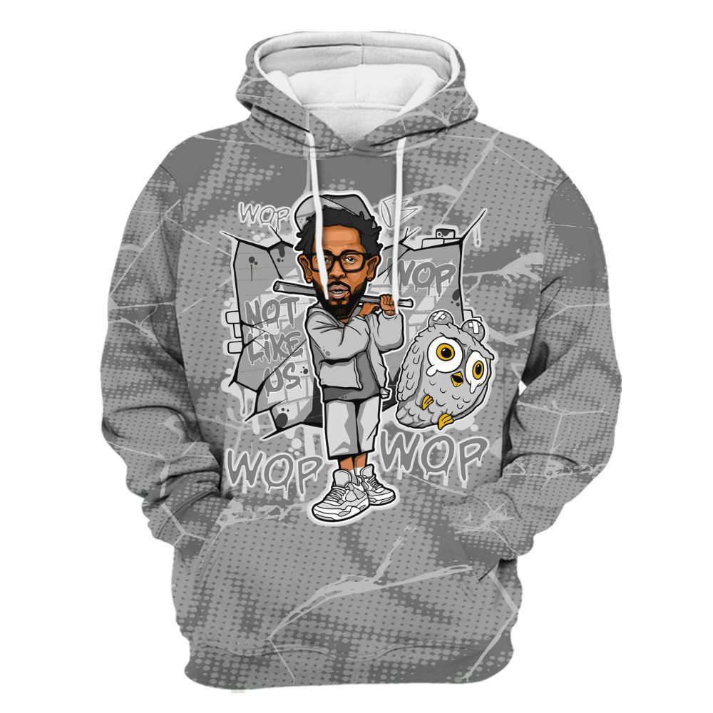 Hoodie To Match Black Wolf Grey 12s - None Like ComptonCity Graphic Crack All Over Print