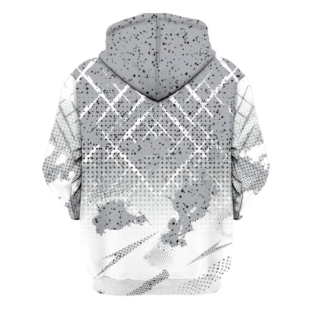 Hoodie To Match White Cement 4s - Halftone Stand Business Dripping All Over Print