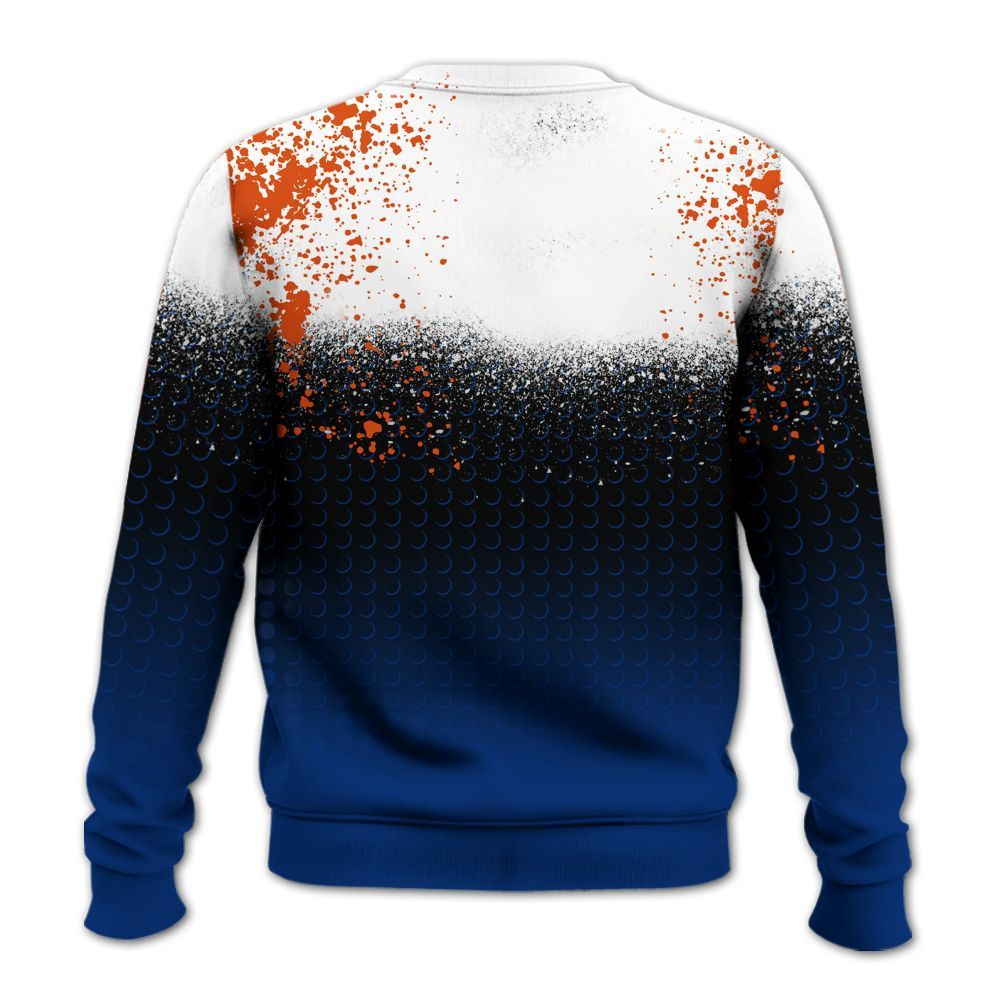 Sweatshirt To Match Mid Knicks 1s - Halftone Time Is Money All Over Print