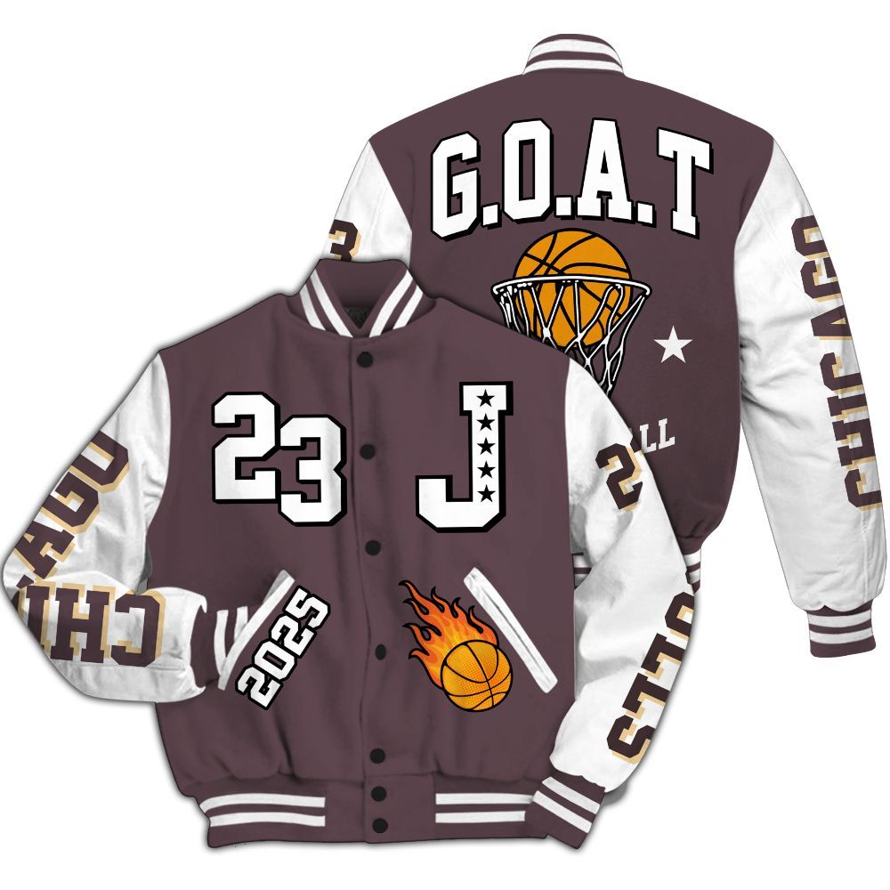 Varsity Jacket To Match AMM Black 3s - Chicago 23 Basketball All Over Print
