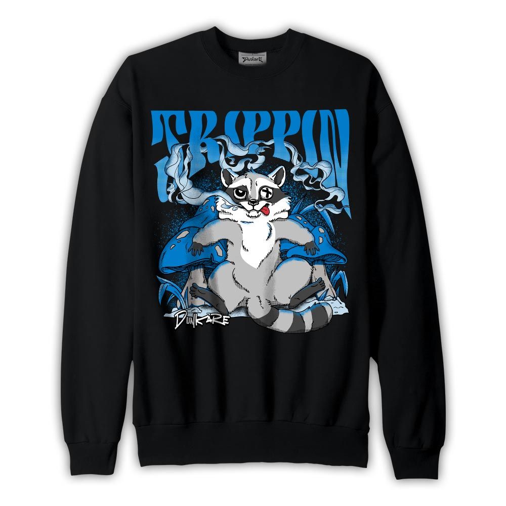 Sweatshirt To match Industrial Blue 4s Sweatshirt - Trippin Raccoon Graphic 1405 DNY
