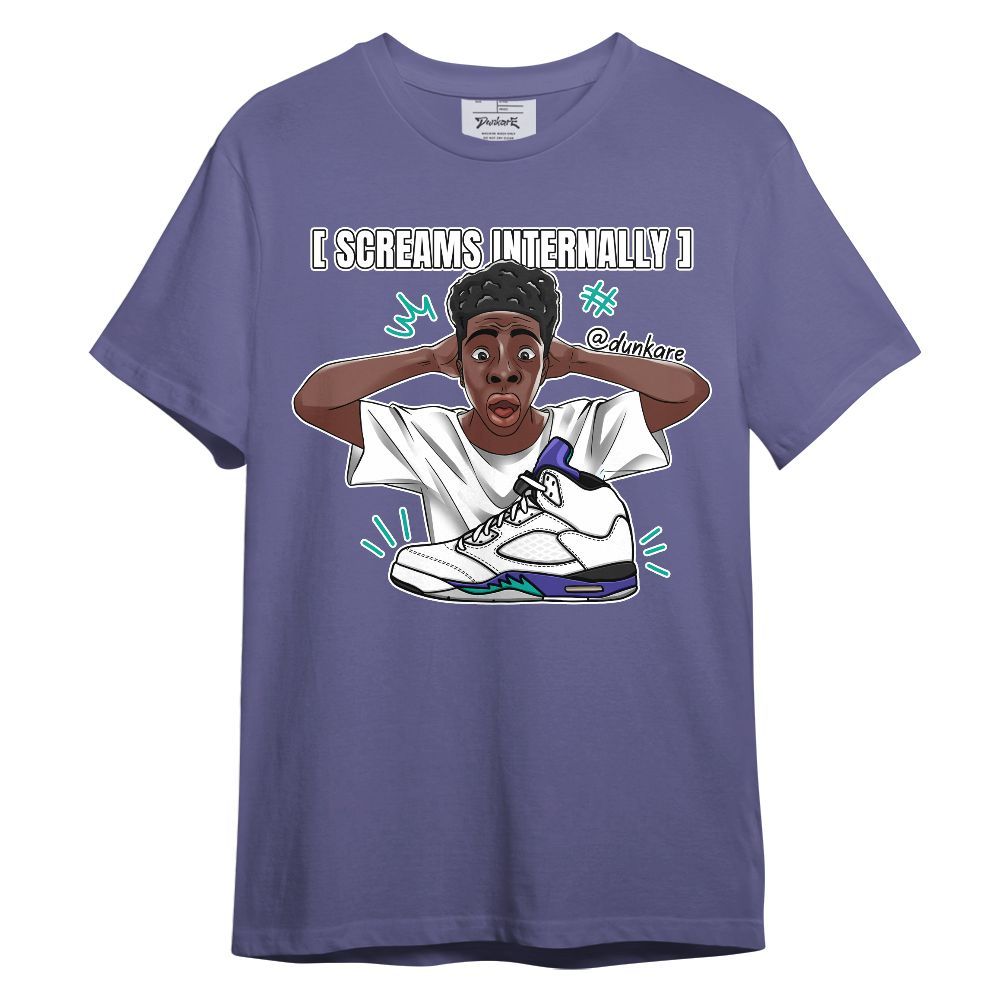 Shirt To Match Retro Grape 5s - Scream Internally Graphic