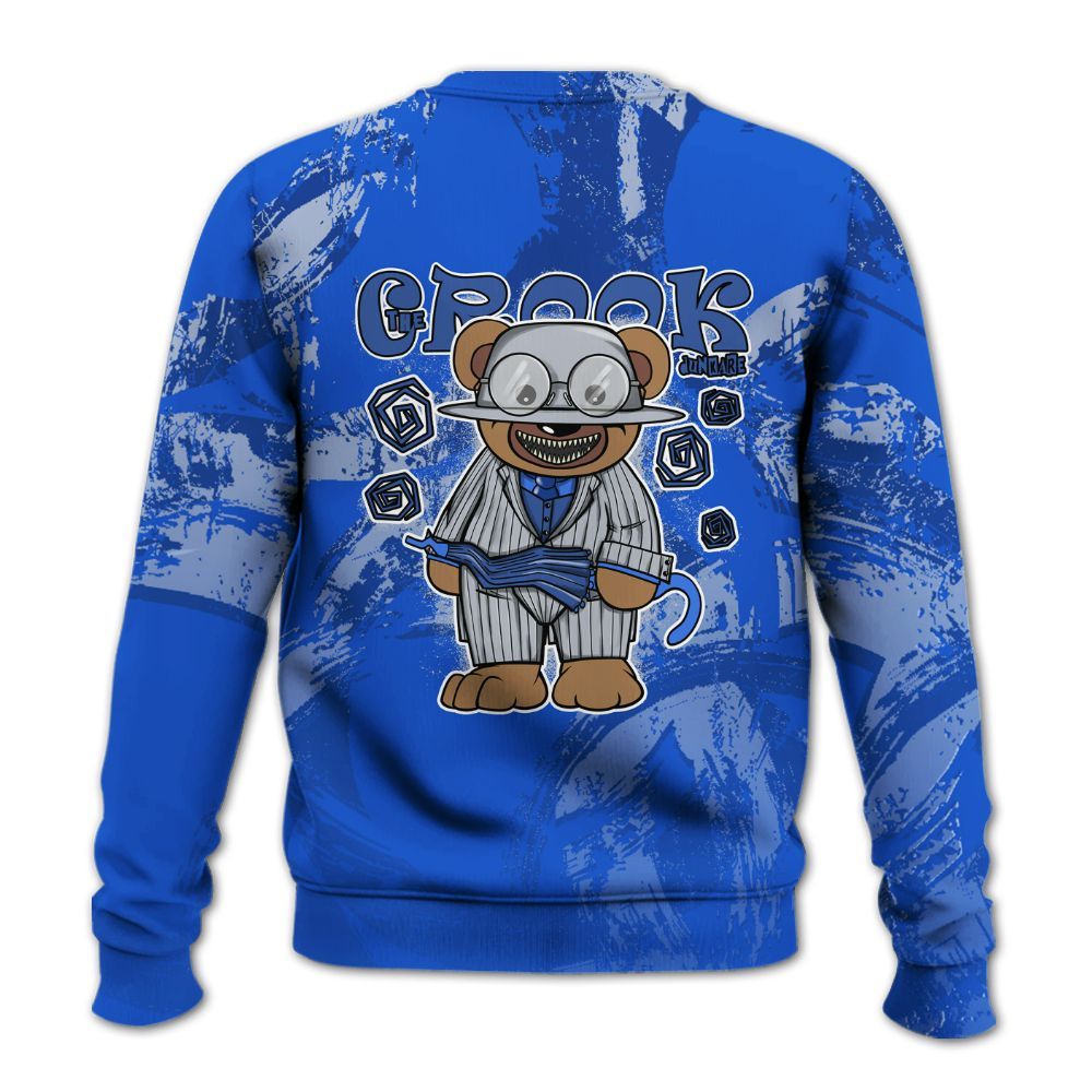 Sweatshirt To Match Air Foamposite One Royal - Swindler Bear Circle Slpash All Over Print
