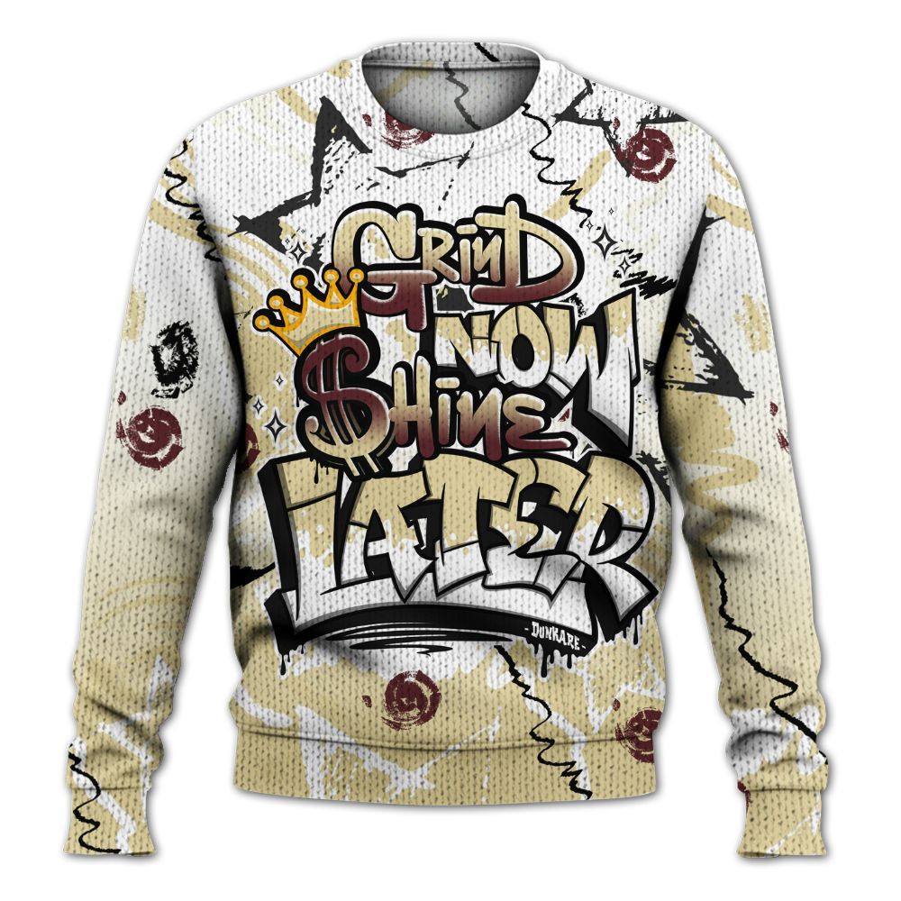 Knitted Sweater To Match Women Phantom 12s - Grind Shine Later Drip